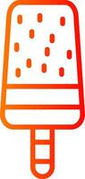 Popsicle Line Gradient Icon vector