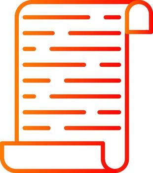 Script Line Gradient Icon vector