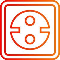 Socket Line Gradient Icon vector