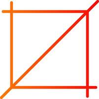 Crop Line Gradient Icon vector