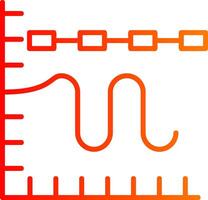 Multiple Trend Chart Line Gradient Icon vector