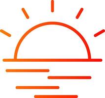 Sunrise Line Gradient Icon vector