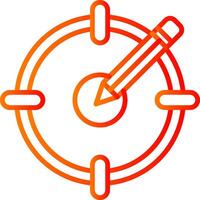 Target Audience Line Gradient Icon vector