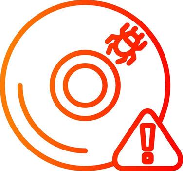 CD Gradient Icon vector