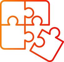 Puzzle Line Gradient Icon vector