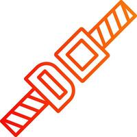 Seat Belt Line Gradient Icon vector