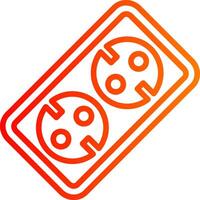 Socket Line Gradient Icon vector