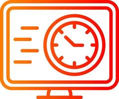 Fast Time Line Gradient Icon vector