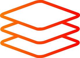 Layers Line Gradient Icon vector
