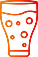 Orange Juice Line Gradient Icon vector