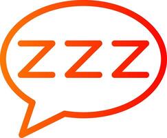 Sleep Line Gradient Icon vector