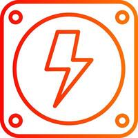 Electricity Line Gradient Icon vector