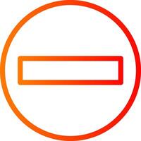 Minus Line Gradient Icon vector