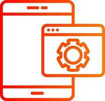 Web Optimization Line Gradient Icon vector