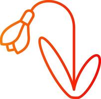 Snowdrop Line Gradient Icon vector