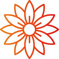 Aster Line Gradient Icon vector