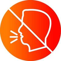 Inability To Speak Glyph Gradient Icon vector