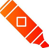 Highlighter Glyph Gradient Icon vector