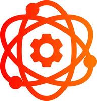 Atom Glyph Gradient Icon vector