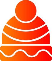 Winter Hat Glyph Gradient Icon vector