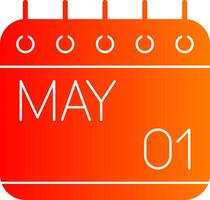 May Glyph Gradient Icon vector