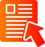 Online Glyph Gradient Icon vector