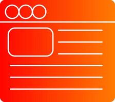 Blog Glyph Gradient Icon vector