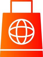 Eco Bag Glyph Gradient Icon vector