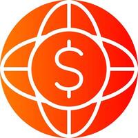 Global Glyph Gradient Icon vector