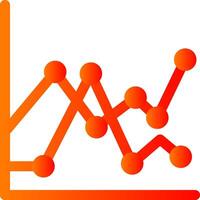 Chart Glyph Gradient Icon vector