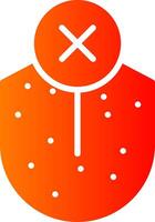 Loss Sense Of Taste Glyph Gradient Icon vector