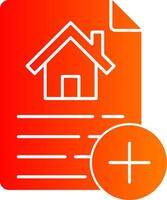 File Glyph Gradient Icon vector
