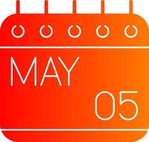 May Glyph Gradient Icon vector
