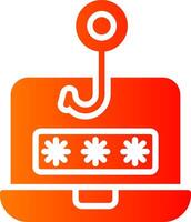 Phishing Glyph Gradient Icon vector