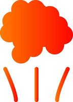 Smoke Glyph Gradient Icon vector