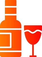 Wine Glyph Gradient Icon vector