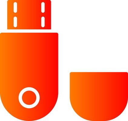 Usb Flash Drive Glyph Gradient Icon