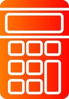 Calculator Glyph Gradient Icon vector