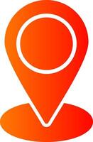 GPS Glyph Gradient Icon vector