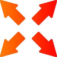 Maximize Glyph Gradient Icon vector