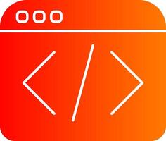 Web Programing Glyph Gradient Icon vector