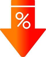Discount Glyph Gradient Icon vector
