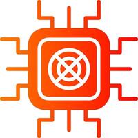 Gpu Mining Glyph Gradient Icon vector