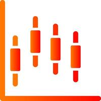Plot Glyph Gradient Icon vector