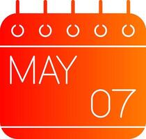 May Glyph Gradient Icon vector