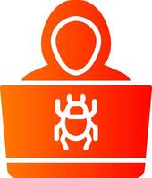 Hacker Glyph Gradient Icon vector