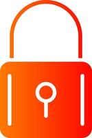 pad lock Glyph Gradient Icon vector