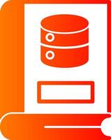 Server Glyph Gradient Icon vector