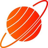 Uranus Glyph Gradient Icon vector