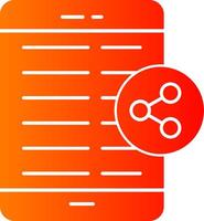 Content Glyph Gradient Icon vector